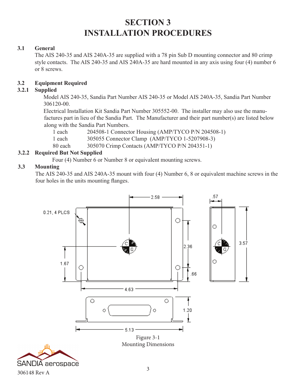 Sandia Aerospace AIS240A-35 User Manual | Page 6 / 8