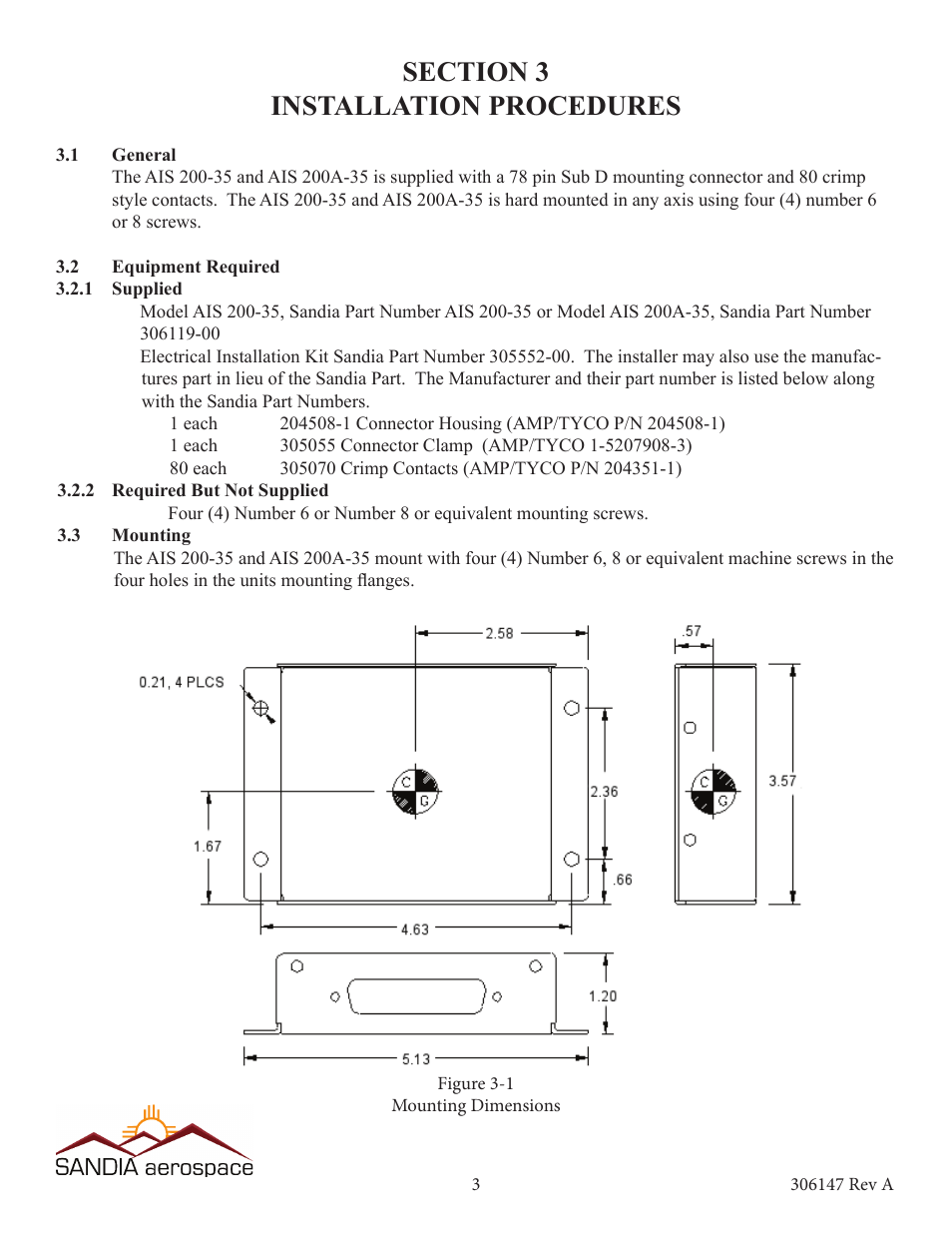 Sandia Aerospace AIS200A-35 User Manual | Page 6 / 8