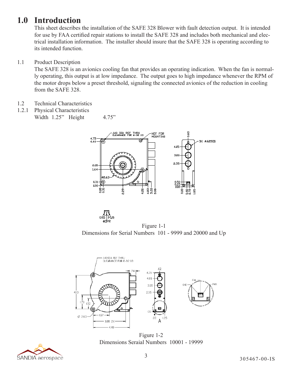 0 introduction | Sandia Aerospace SAFE 328 User Manual | Page 4 / 6