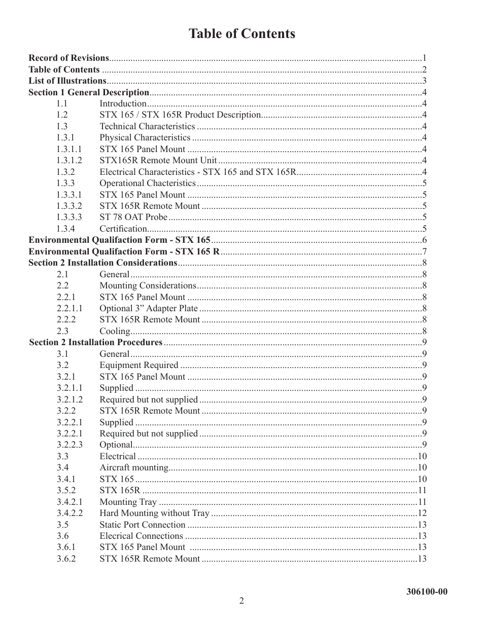 Sandia Aerospace STX 165 Installation Manual User Manual | Page 3 / 22