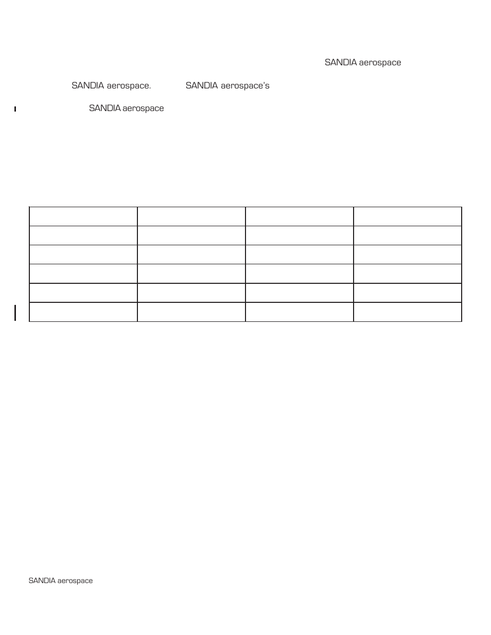 Record of revisions | Sandia Aerospace ST 32 User Manual | Page 2 / 12