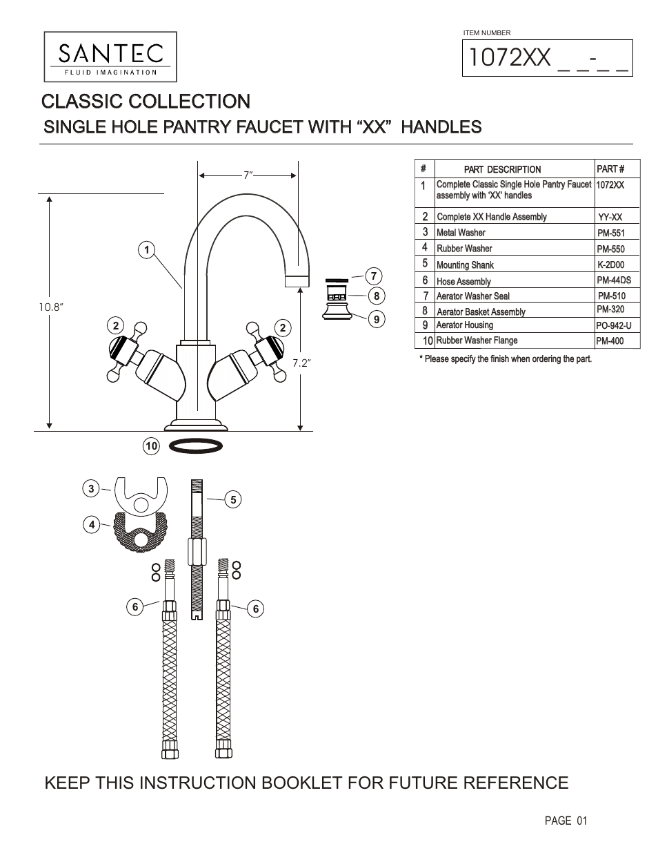 Santec 1072XL User Manual | 4 pages