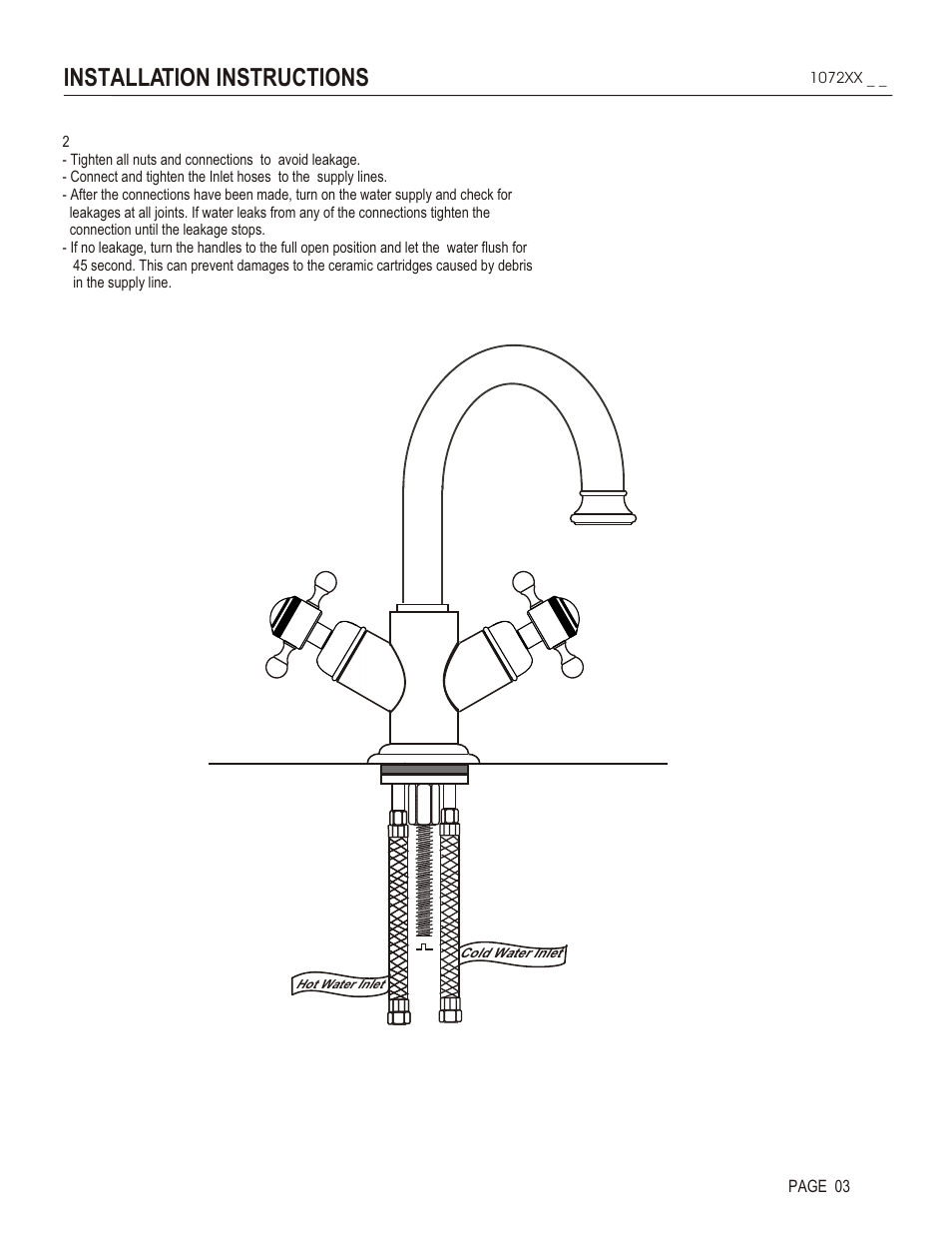 Installation instructions | Santec 1072XL User Manual | Page 3 / 4