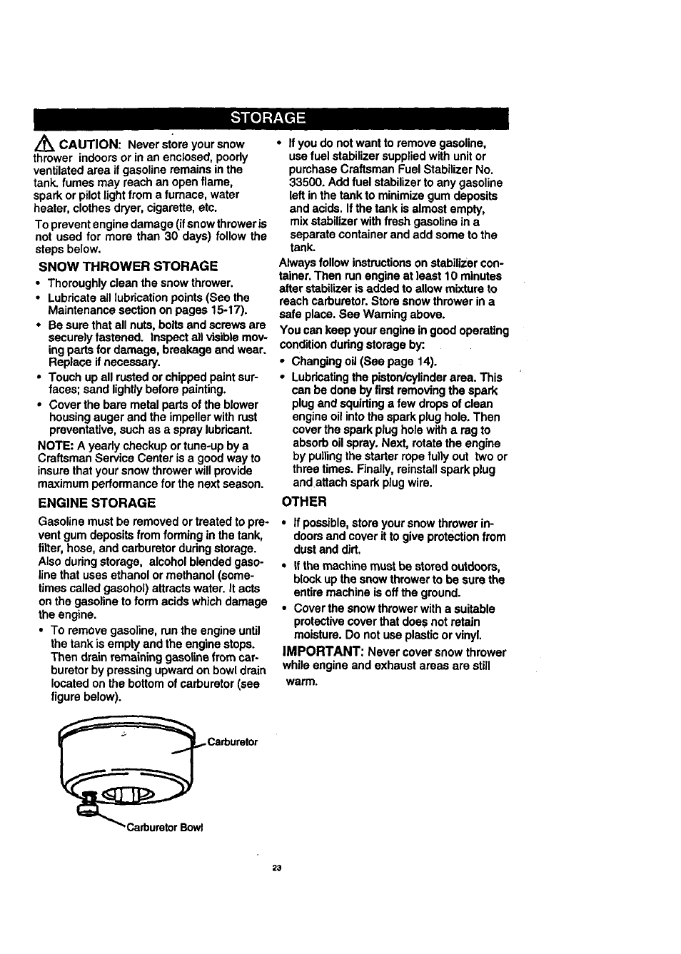 Craftsman 536.888400 User Manual | Page 23 / 42