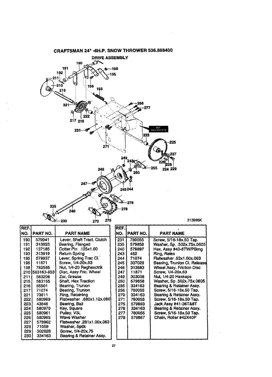 Craftsman 536.888400 User Manual | Page 27 / 42