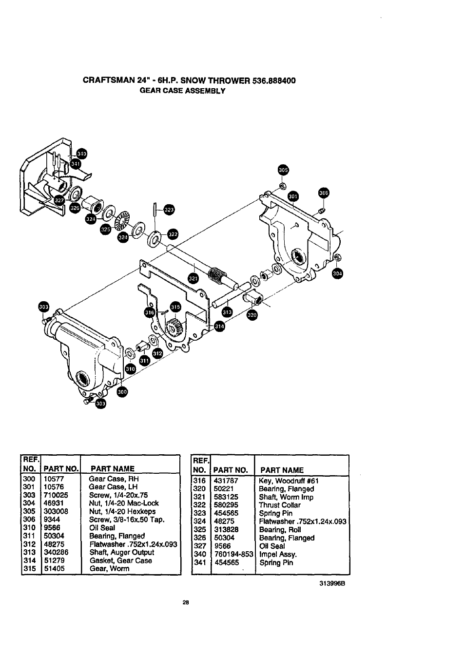 Craftsman 536.888400 User Manual | Page 28 / 42