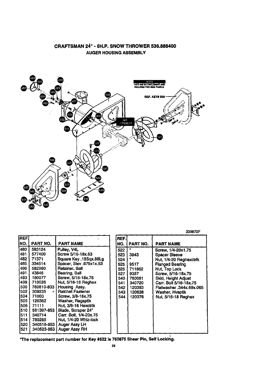 Craftsman 536.888400 User Manual | Page 29 / 42