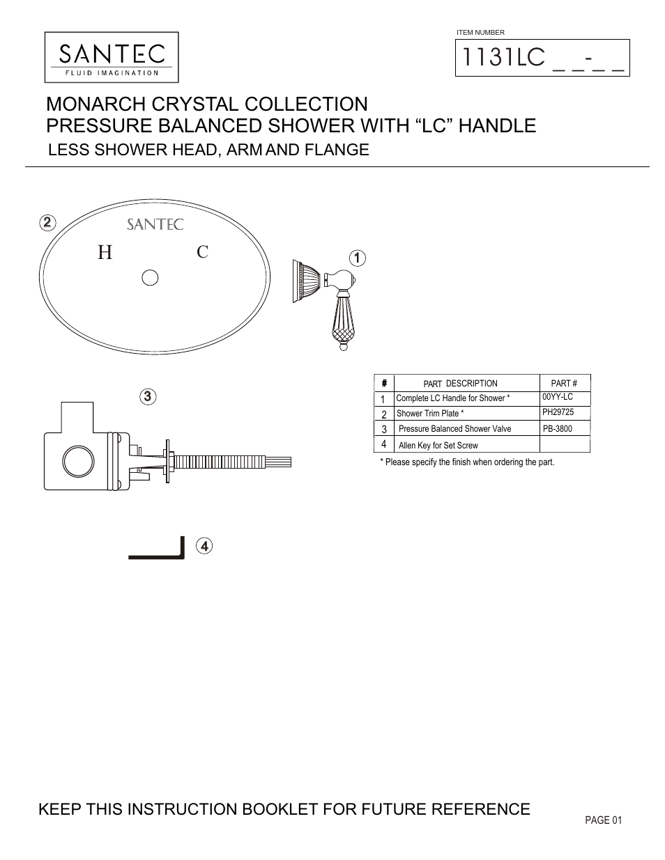 Santec 1131LC User Manual | 4 pages