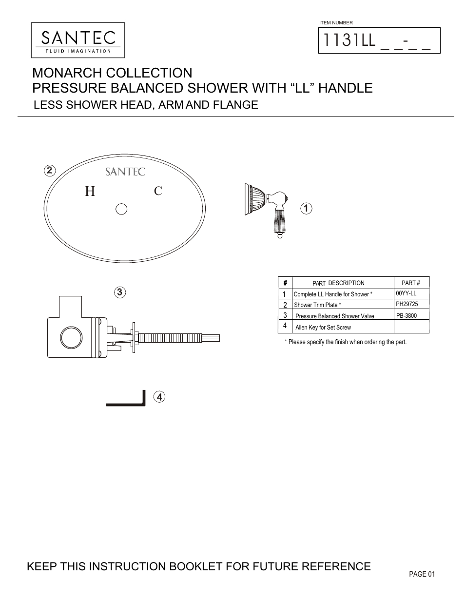 Santec 1131LL User Manual | 4 pages