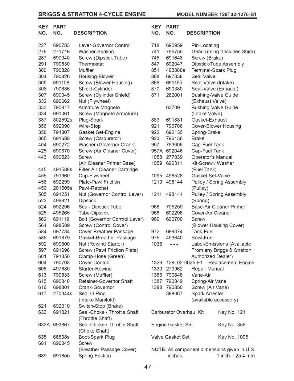 Craftsman 917.374356 User Manual | Page 47 / 48