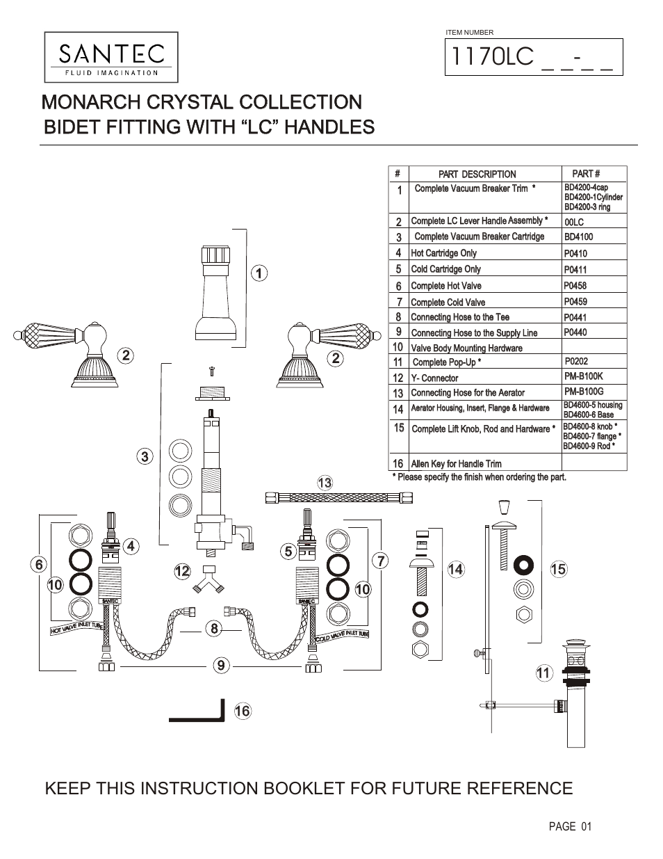 Santec 1170LC User Manual | 4 pages