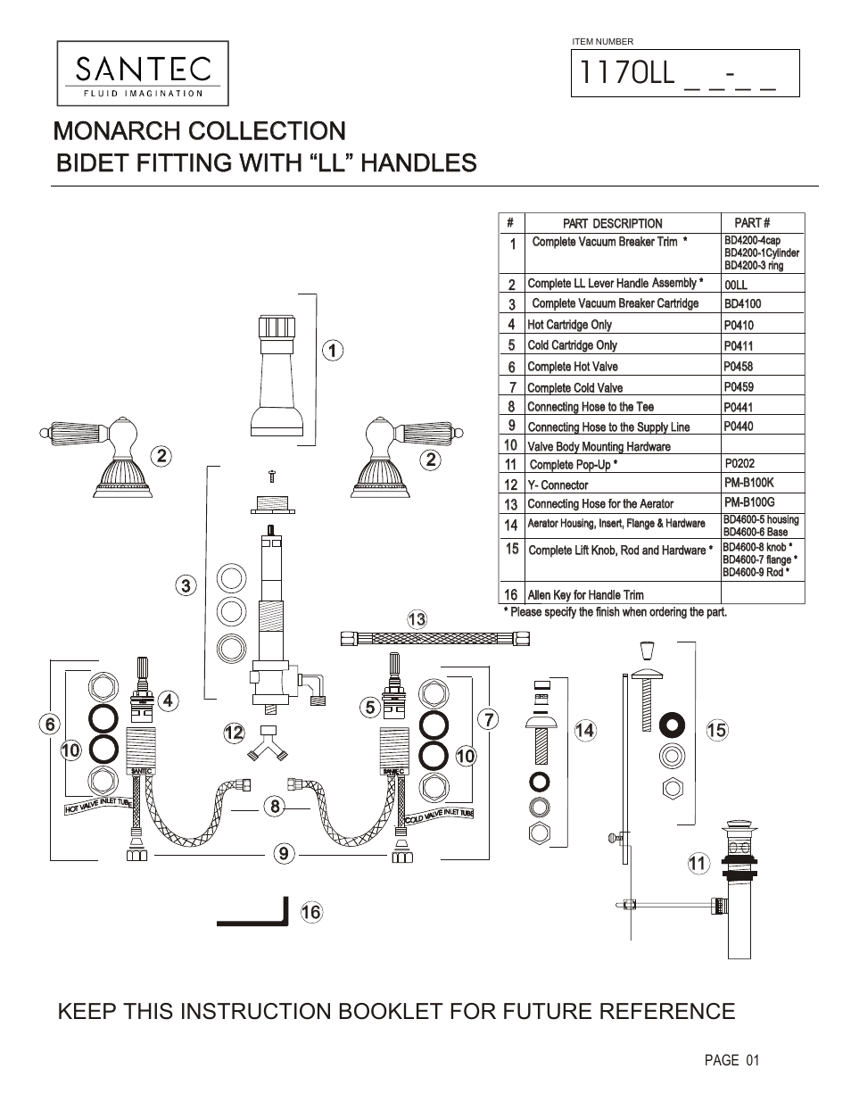 Santec 1170LL User Manual | 4 pages