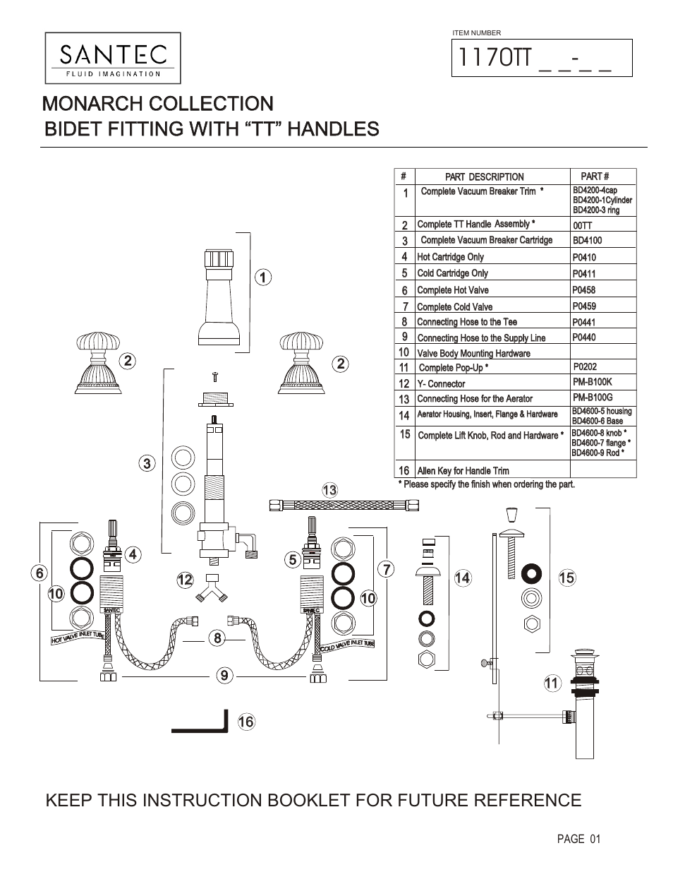 Santec 1170TT User Manual | 4 pages