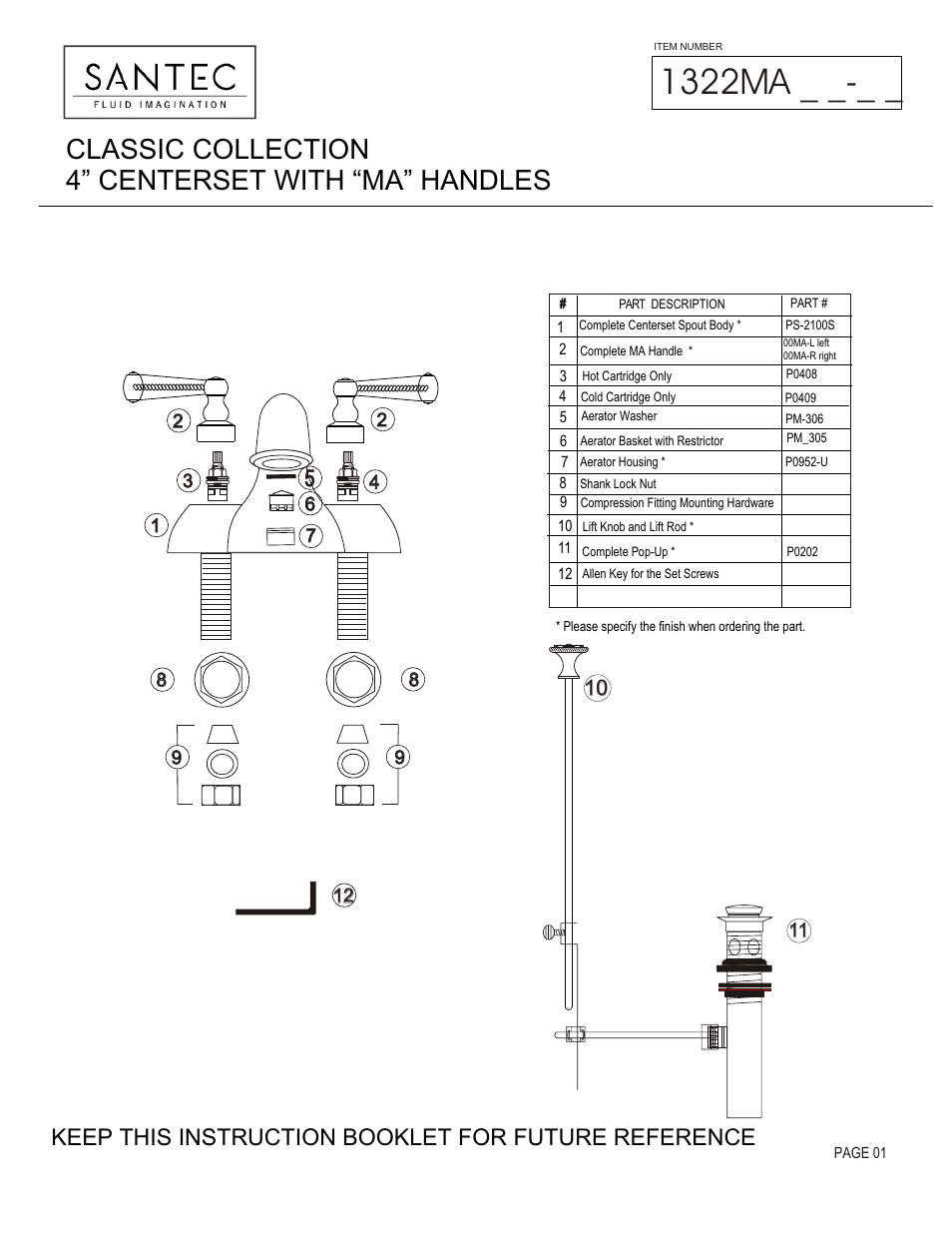 Santec 1322MA User Manual | 4 pages