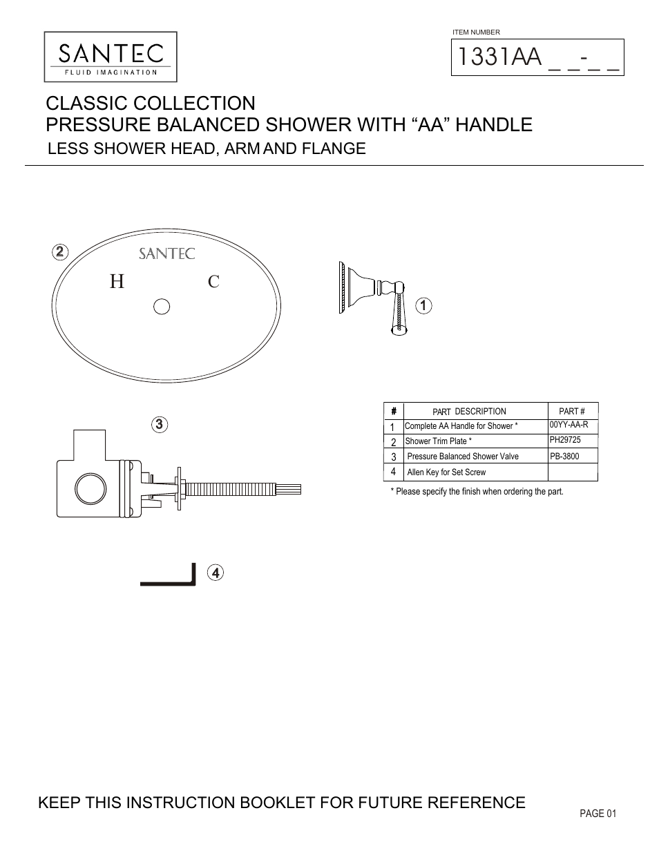 Santec 1331AA User Manual | 4 pages