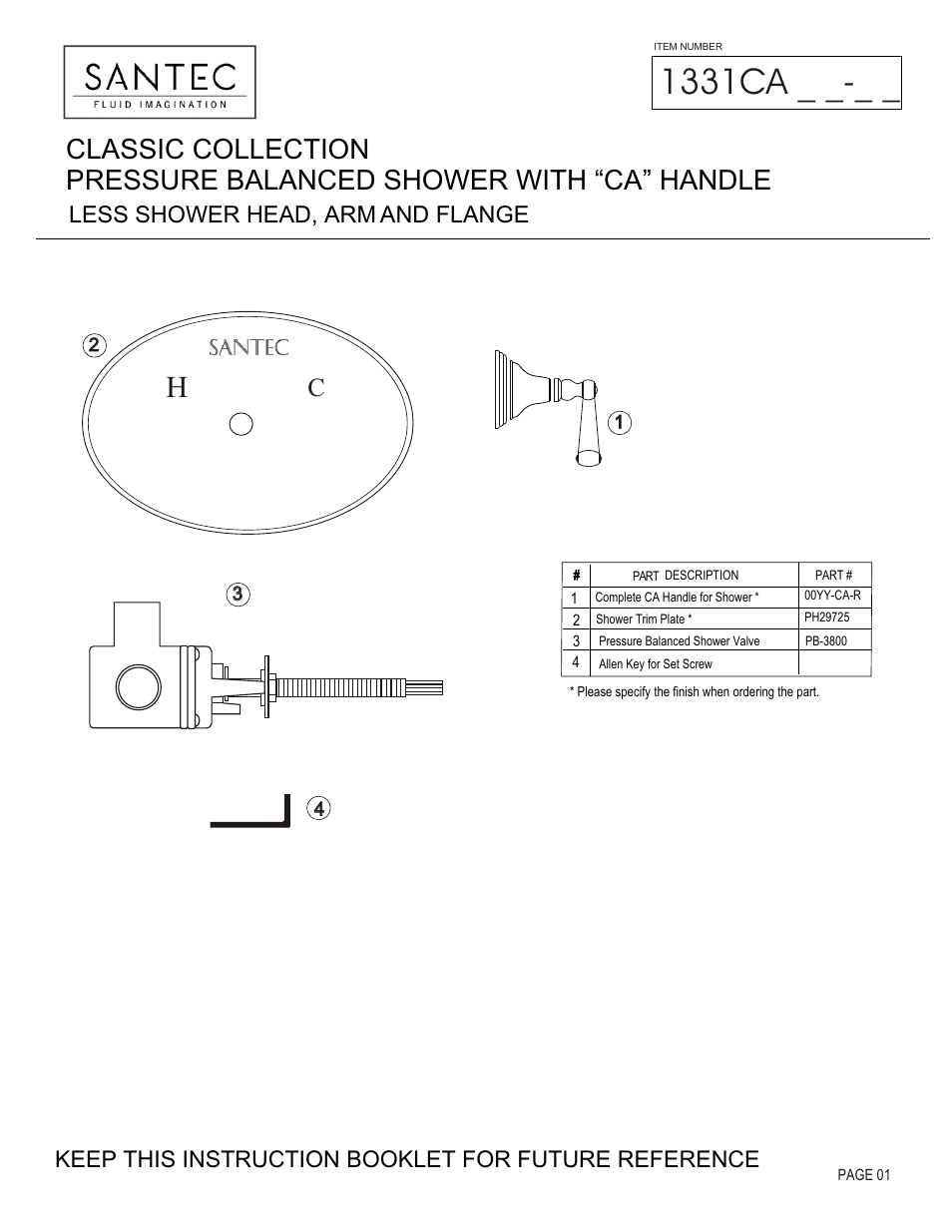 Santec 1331CA User Manual | 4 pages