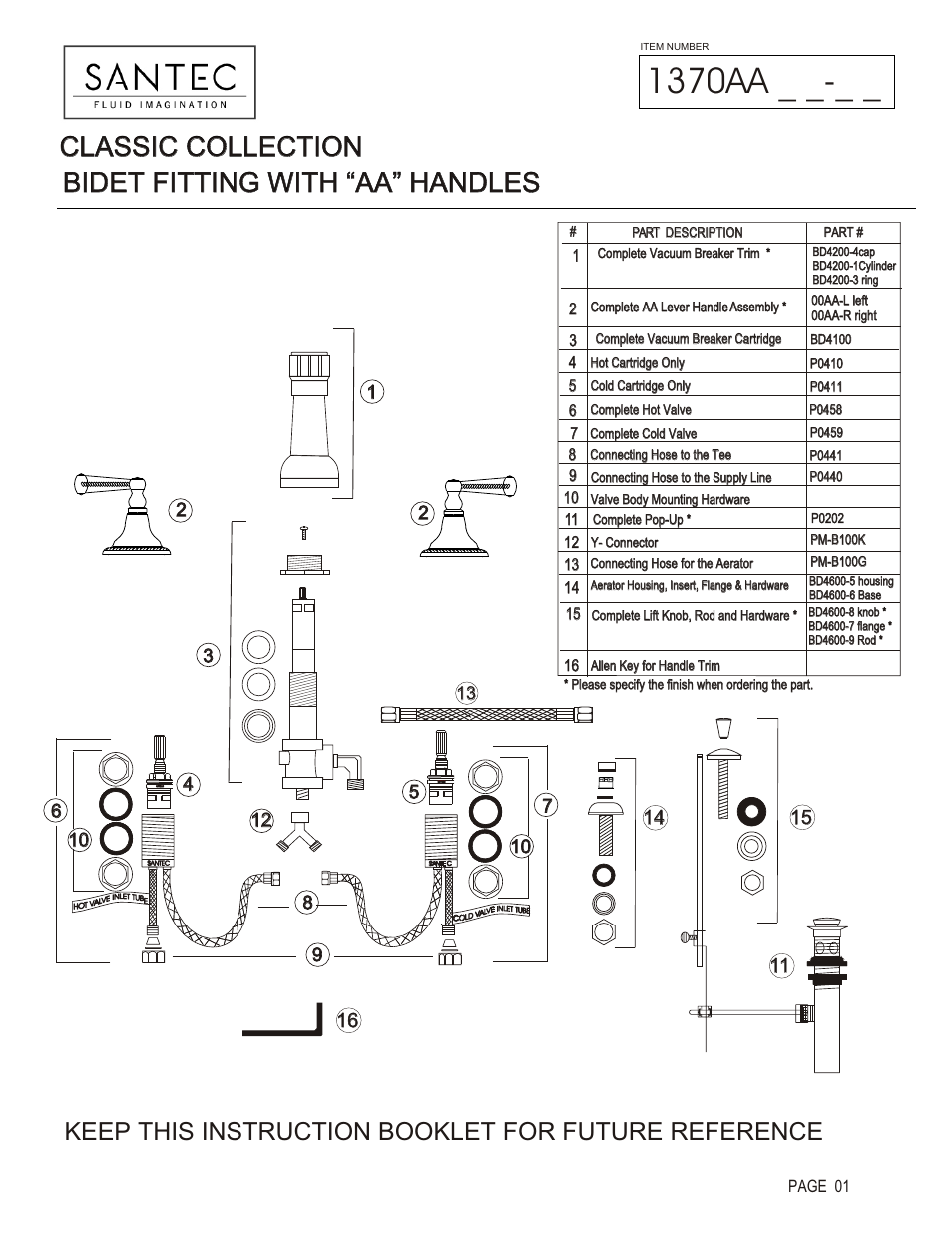 Santec 1370AA User Manual | 4 pages