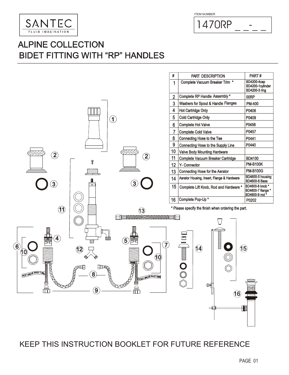 Santec 1470RP User Manual | 4 pages