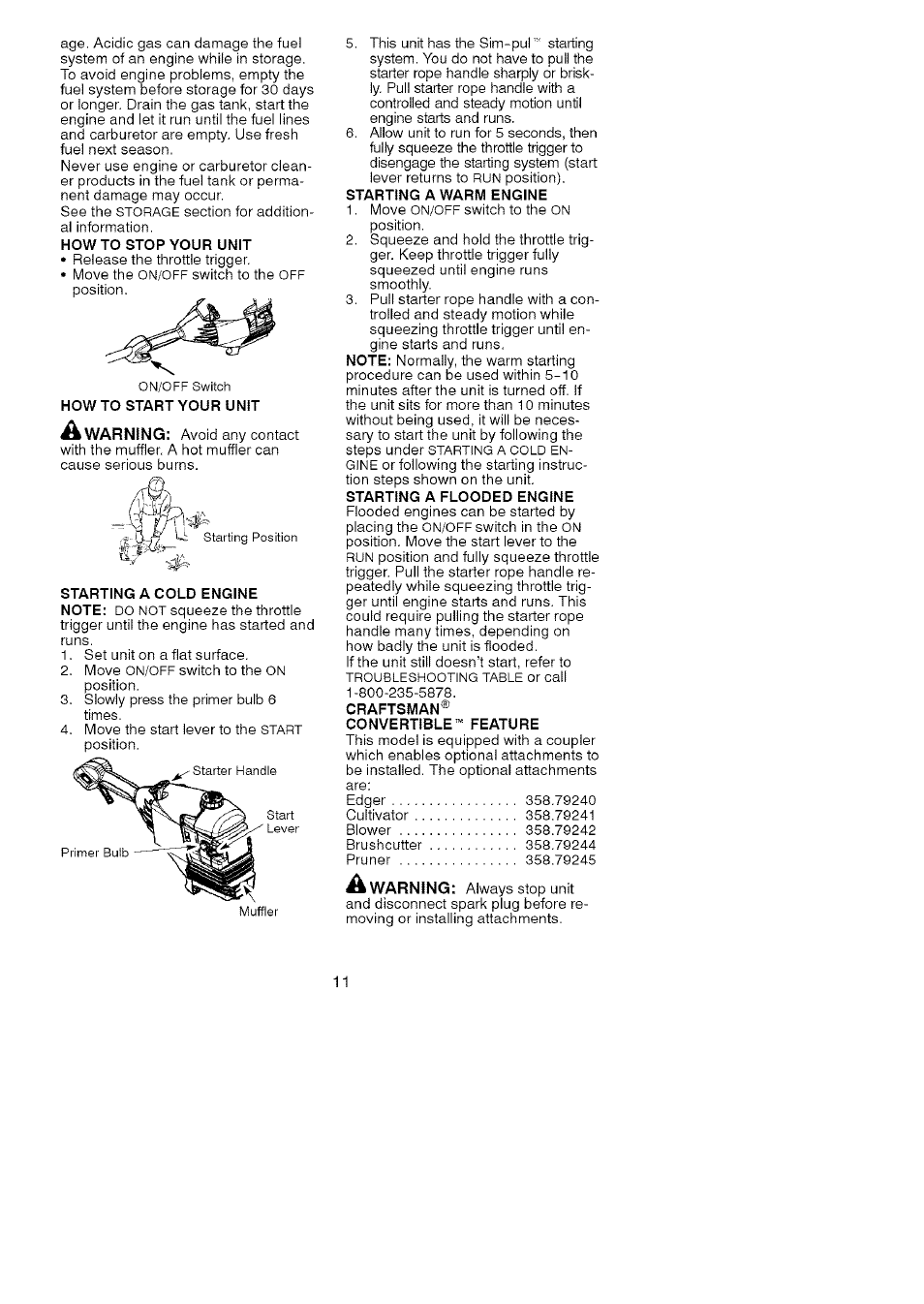 Craftsman 358.79104 User Manual | Page 11 / 19