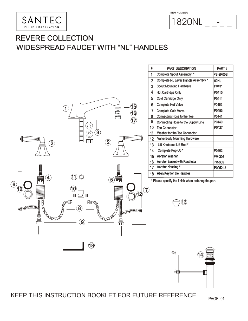 Santec 1820NL User Manual | 4 pages
