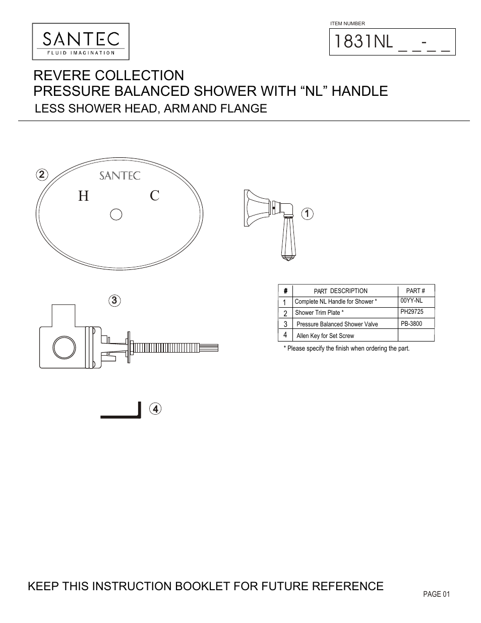 Santec 1831NL User Manual | 4 pages
