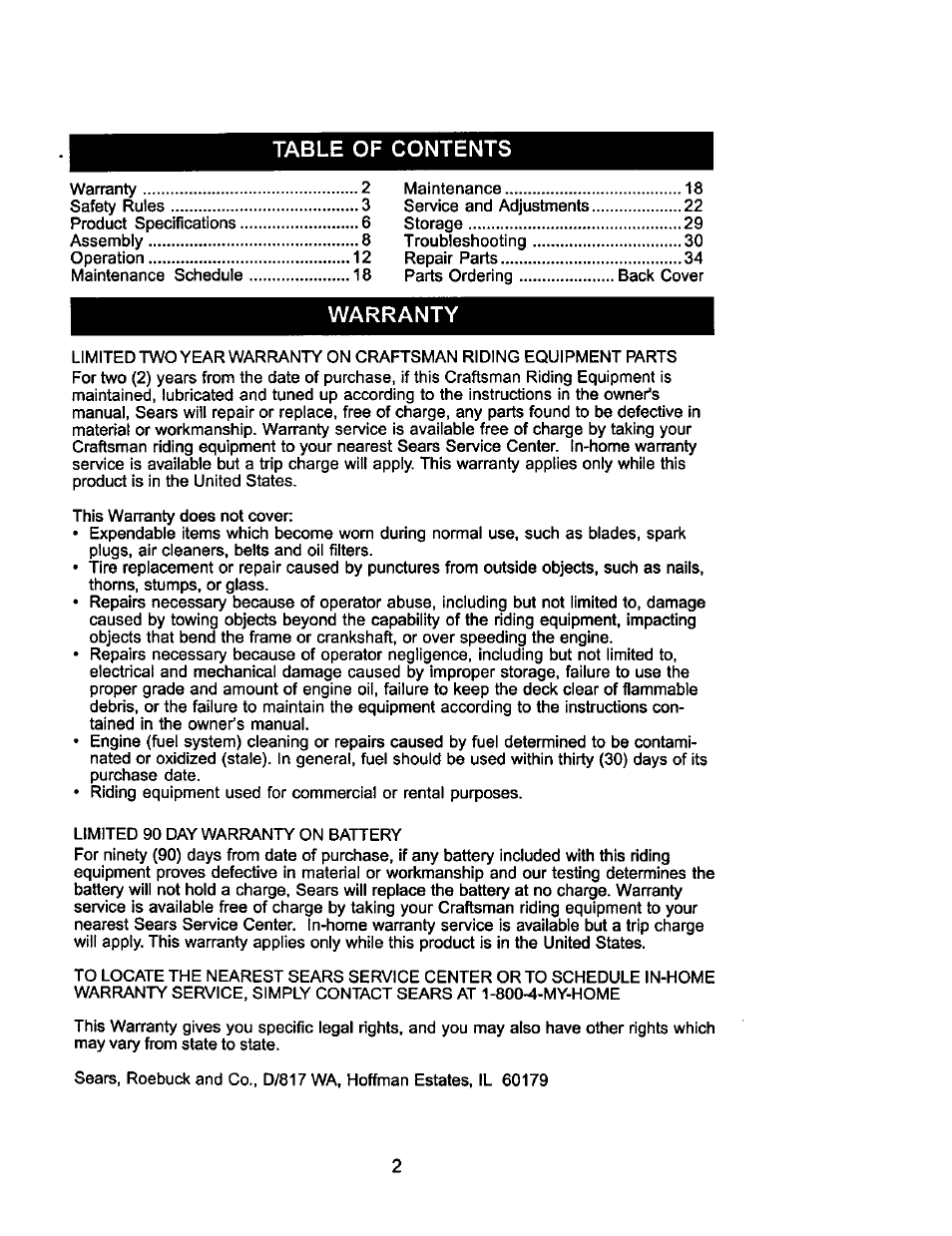 Craftsman 917.275031 User Manual | Page 2 / 60