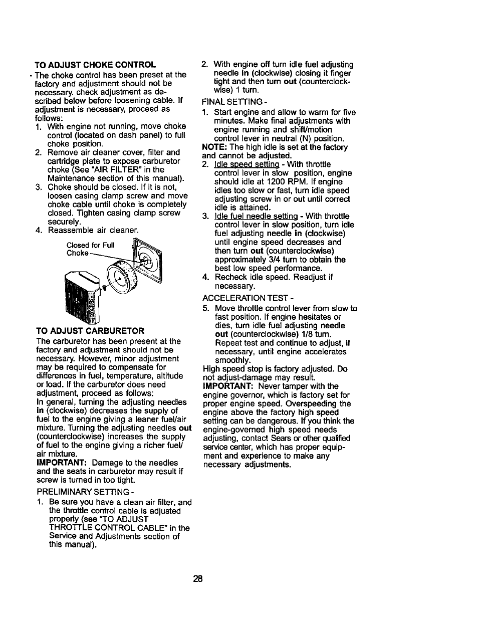 Craftsman 917.275031 User Manual | Page 28 / 60