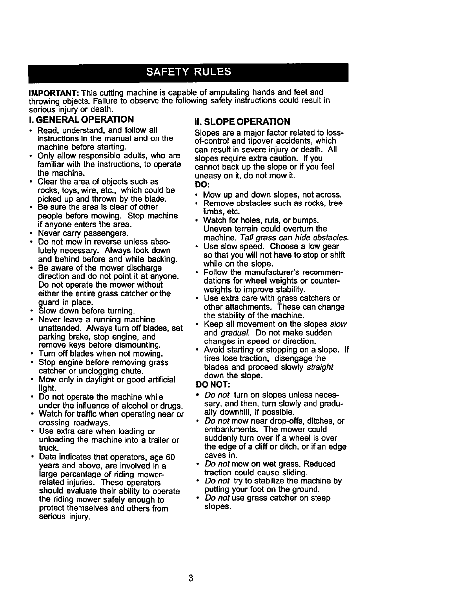 Safety rules | Craftsman 917.275031 User Manual | Page 3 / 60