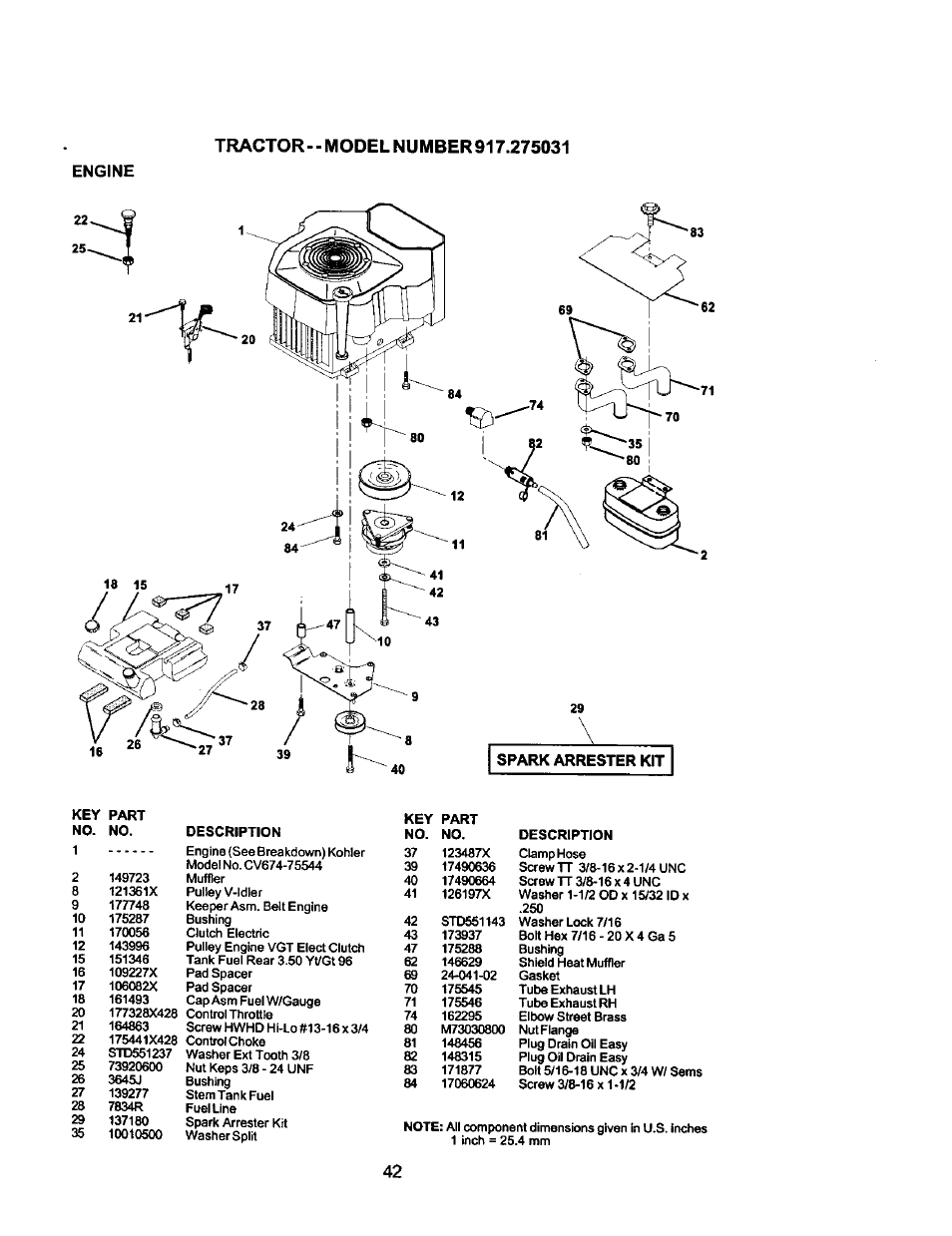 Engine | Craftsman 917.275031 User Manual | Page 42 / 60