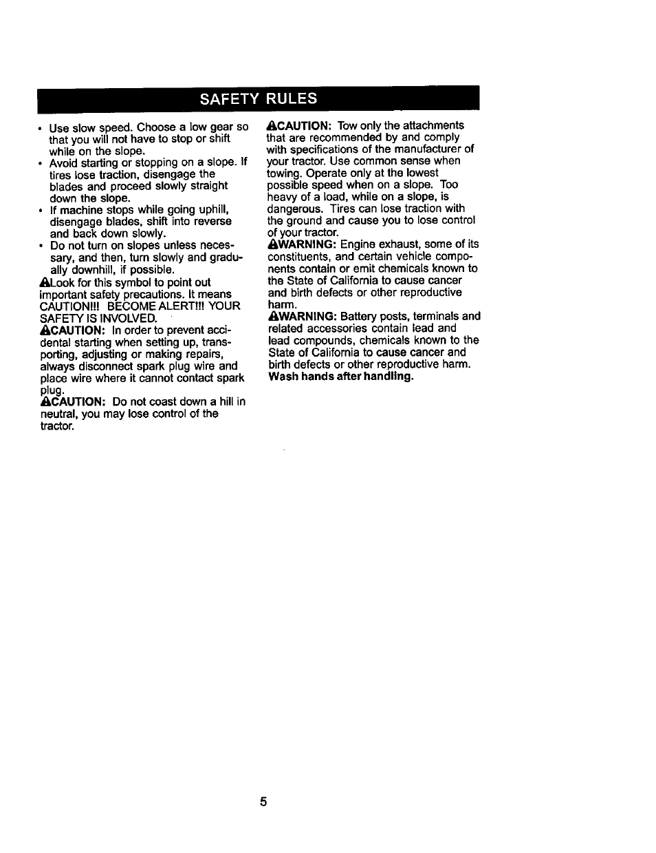 Safety rules | Craftsman 917.275031 User Manual | Page 5 / 60