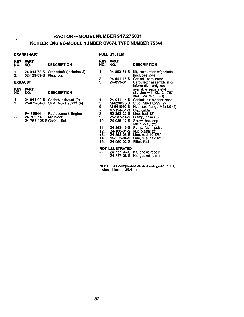 Craftsman 917.275031 User Manual | Page 57 / 60