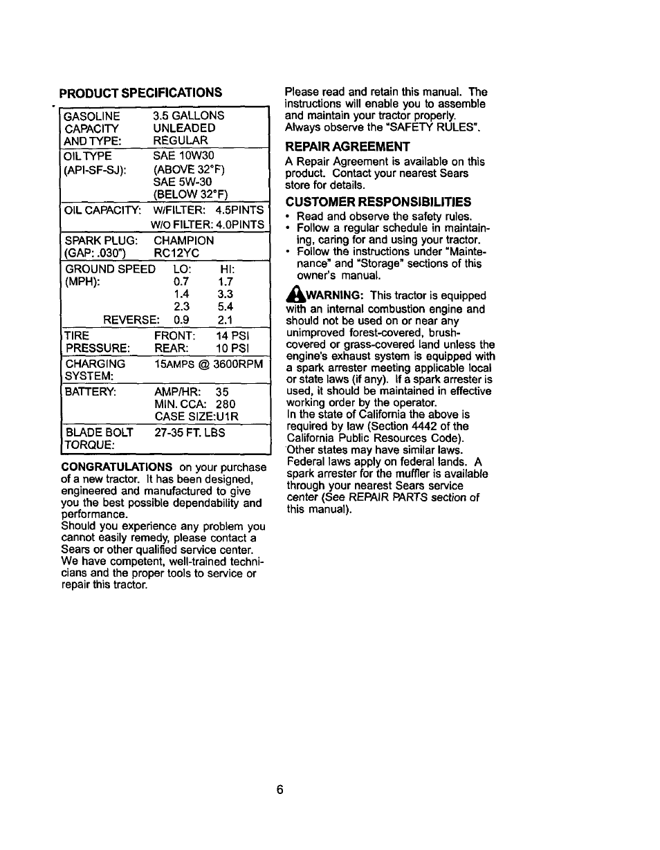 Craftsman 917.275031 User Manual | Page 6 / 60