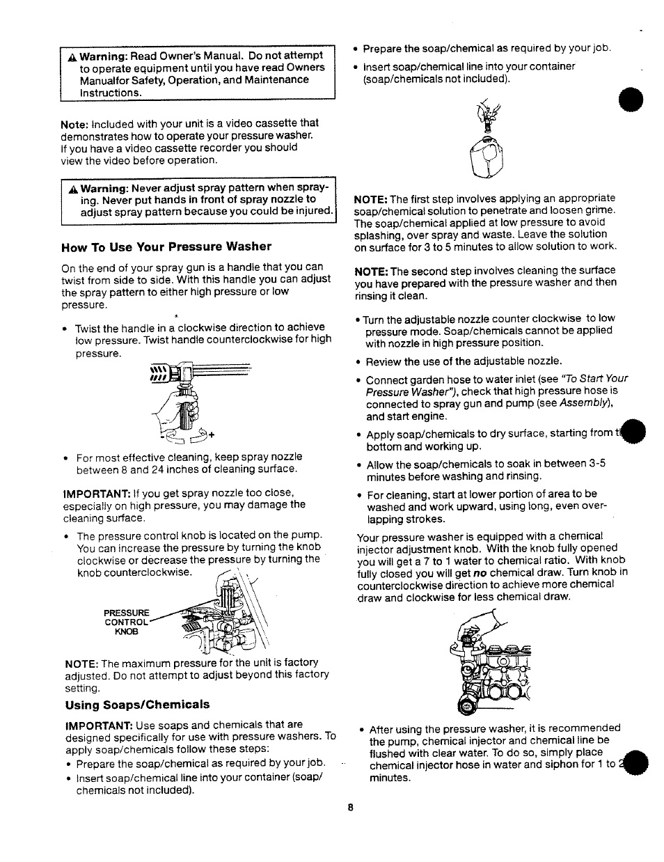How to use your pressure washer | Craftsman 919.763500 User Manual | Page 8 / 30