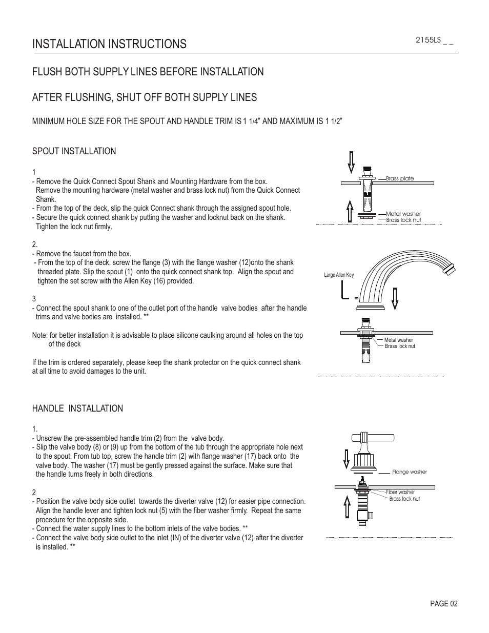 Installation instructions | Santec 2155LS User Manual | Page 2 / 4