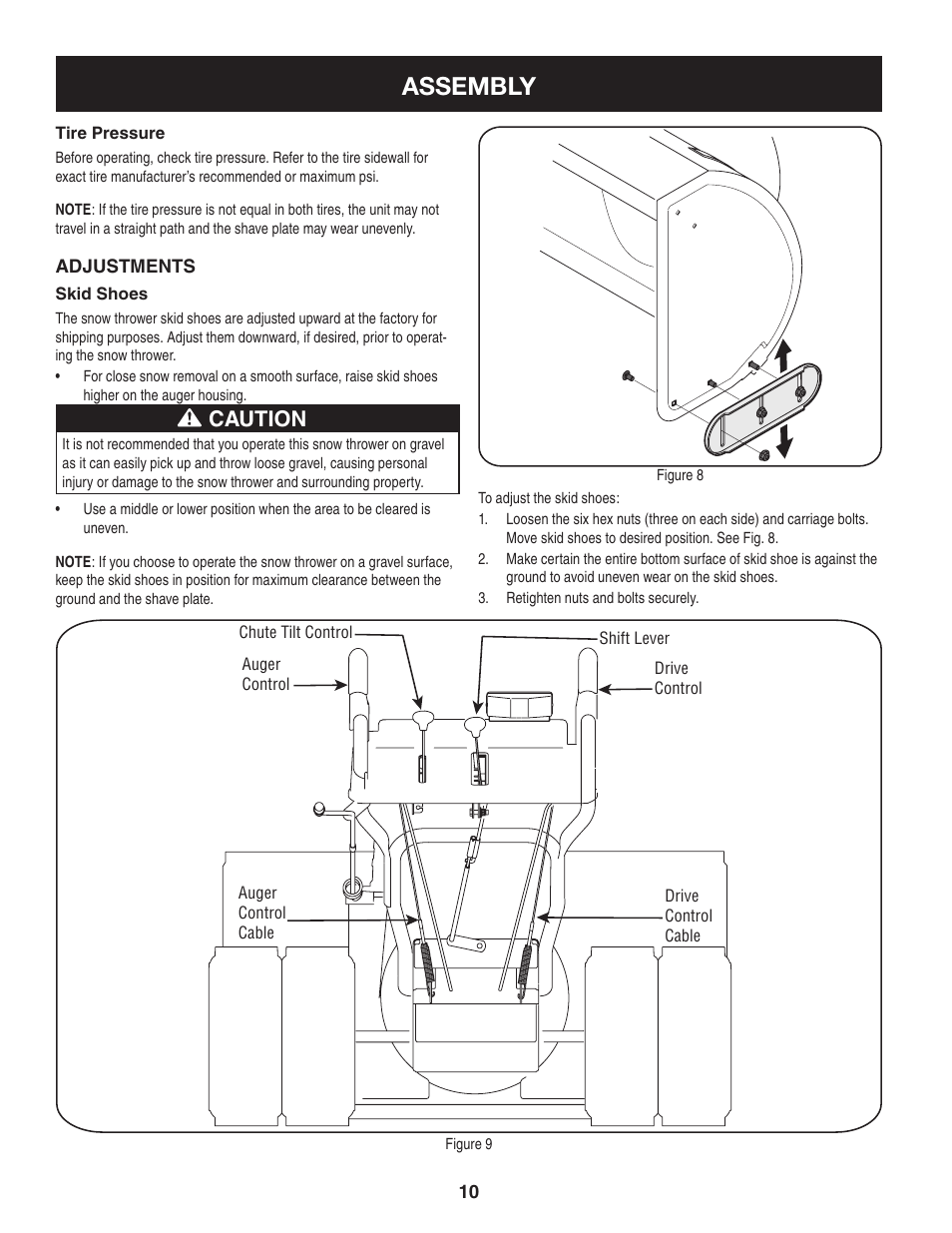 Assembly, Caution | Craftsman 247.88845 User Manual | Page 10 / 64