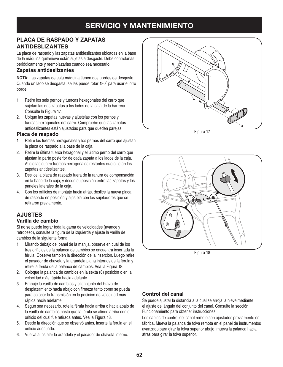 Servicio y mantenimiento | Craftsman 247.88845 User Manual | Page 52 / 64