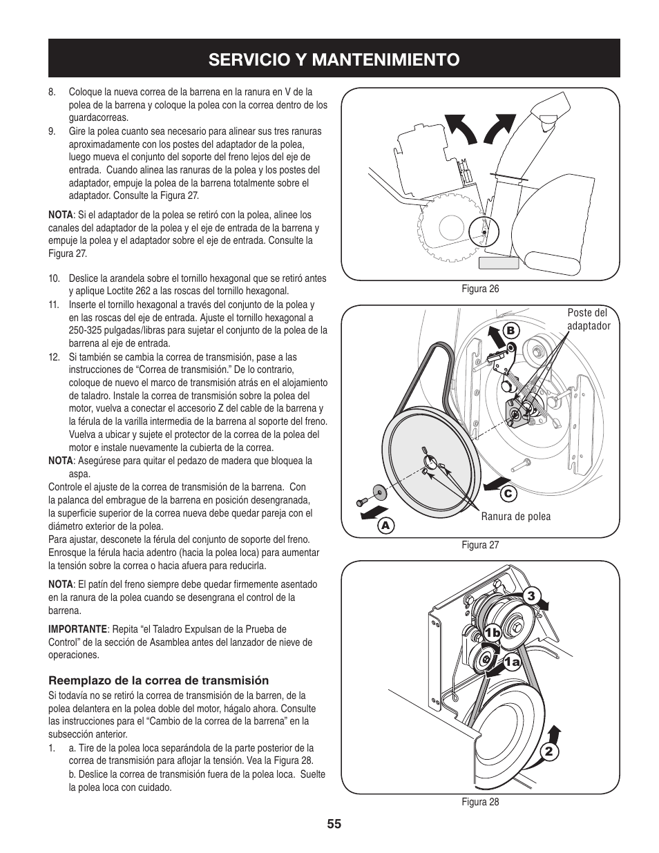 Servicio y mantenimiento | Craftsman 247.88845 User Manual | Page 55 / 64