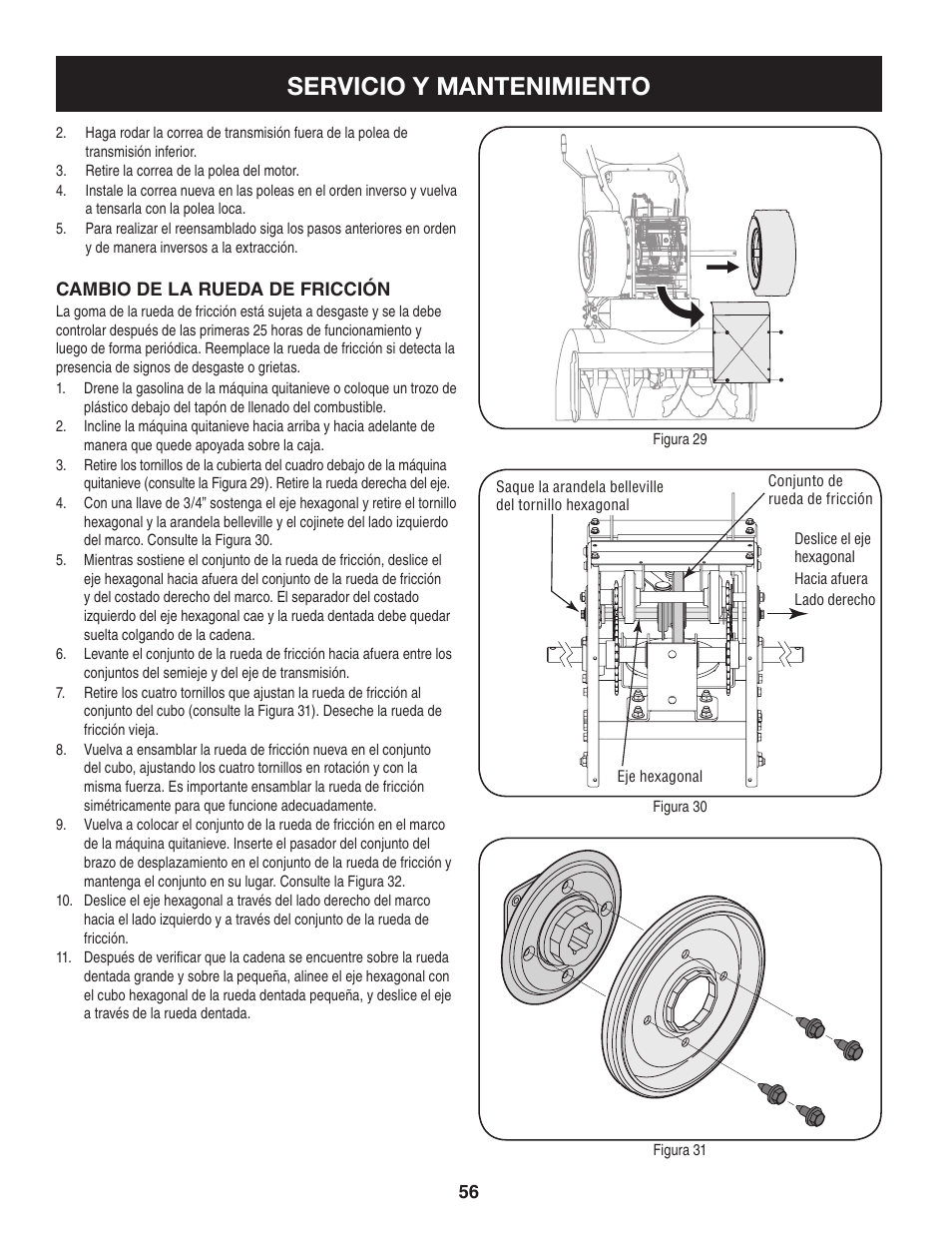 Servicio y mantenimiento | Craftsman 247.88845 User Manual | Page 56 / 64