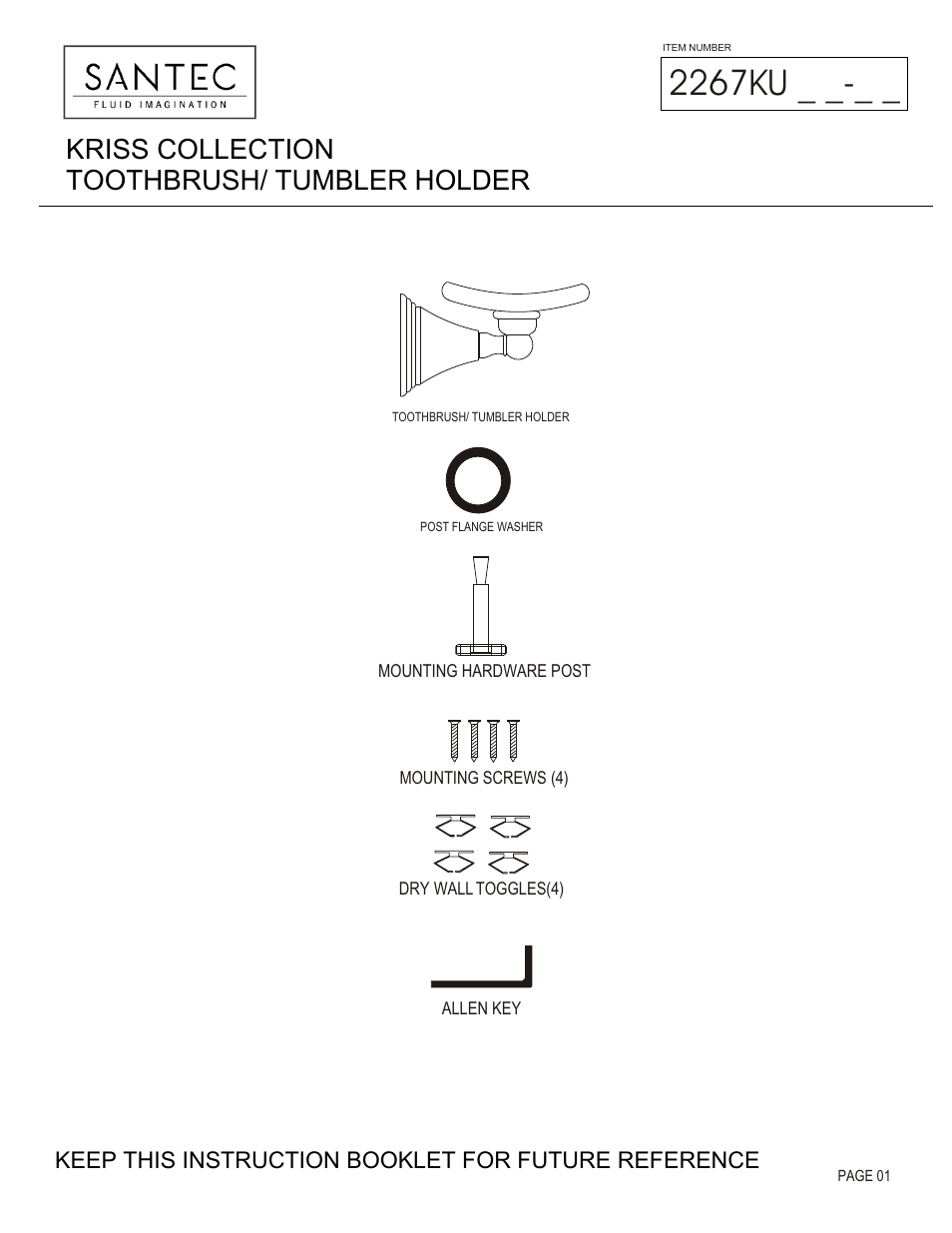 Santec 2267KU User Manual | 3 pages