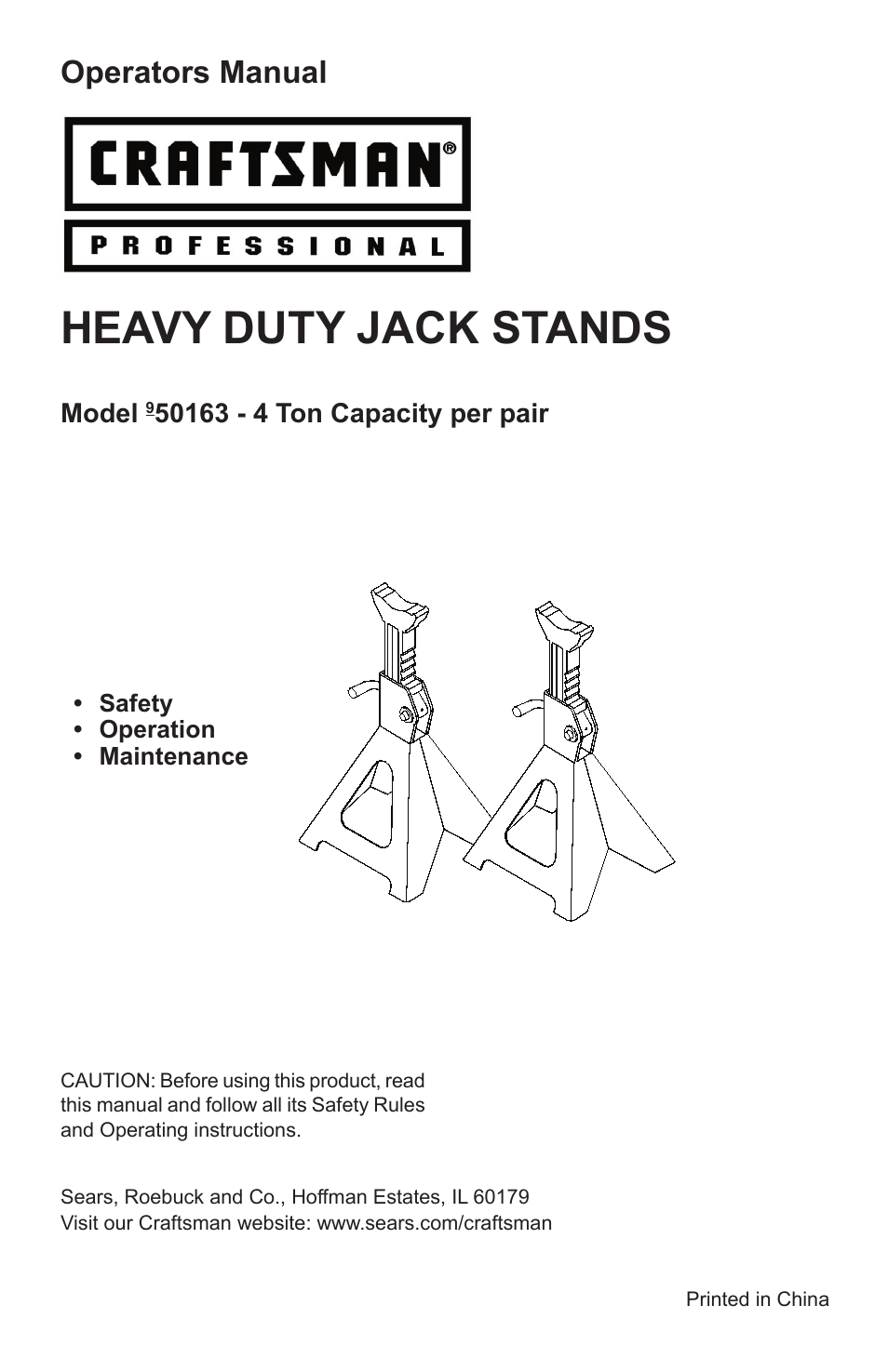 Craftsman 50163 User Manual | 4 pages