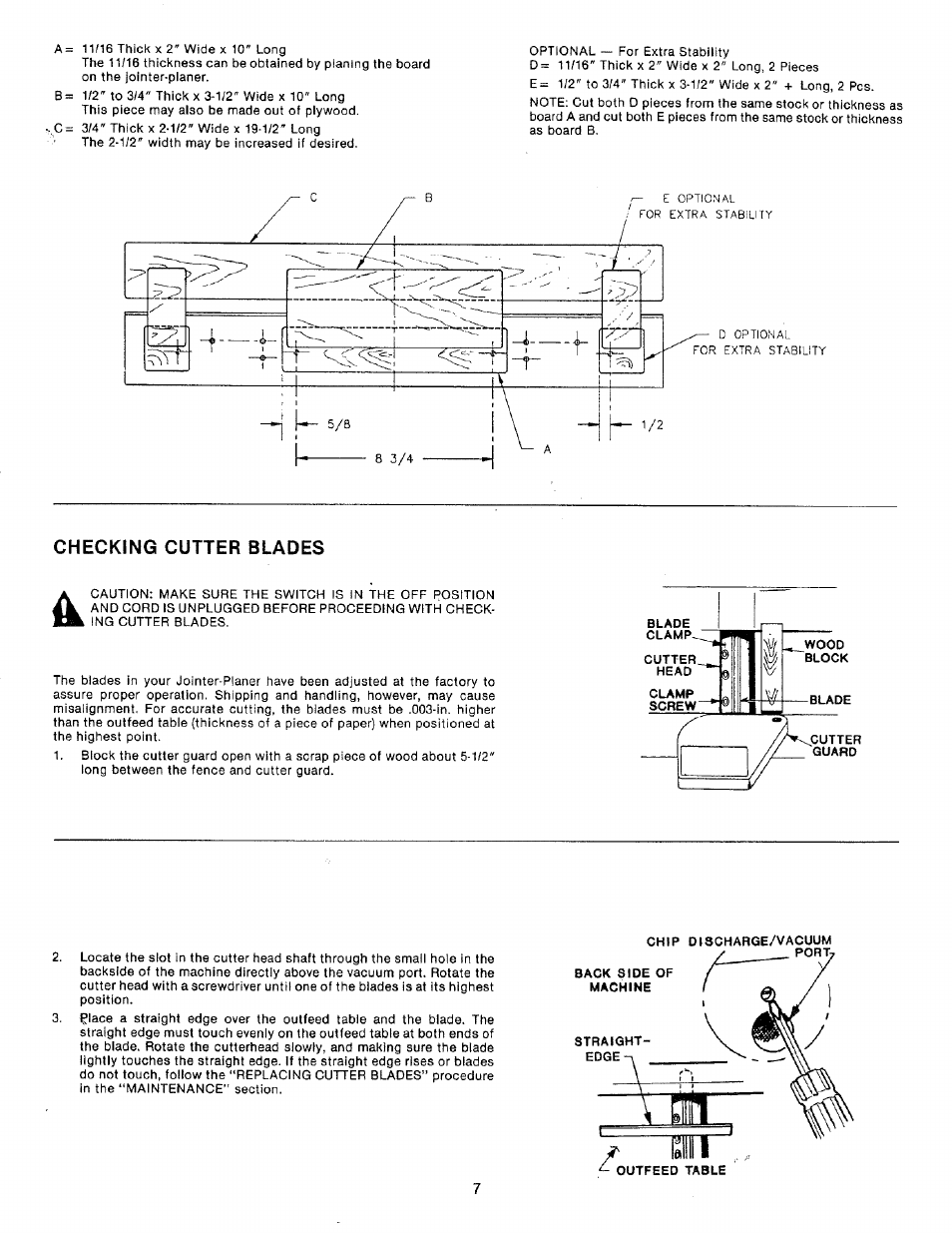 Checking cutter blades | Craftsman 149.236321 User Manual | Page 7 / 16