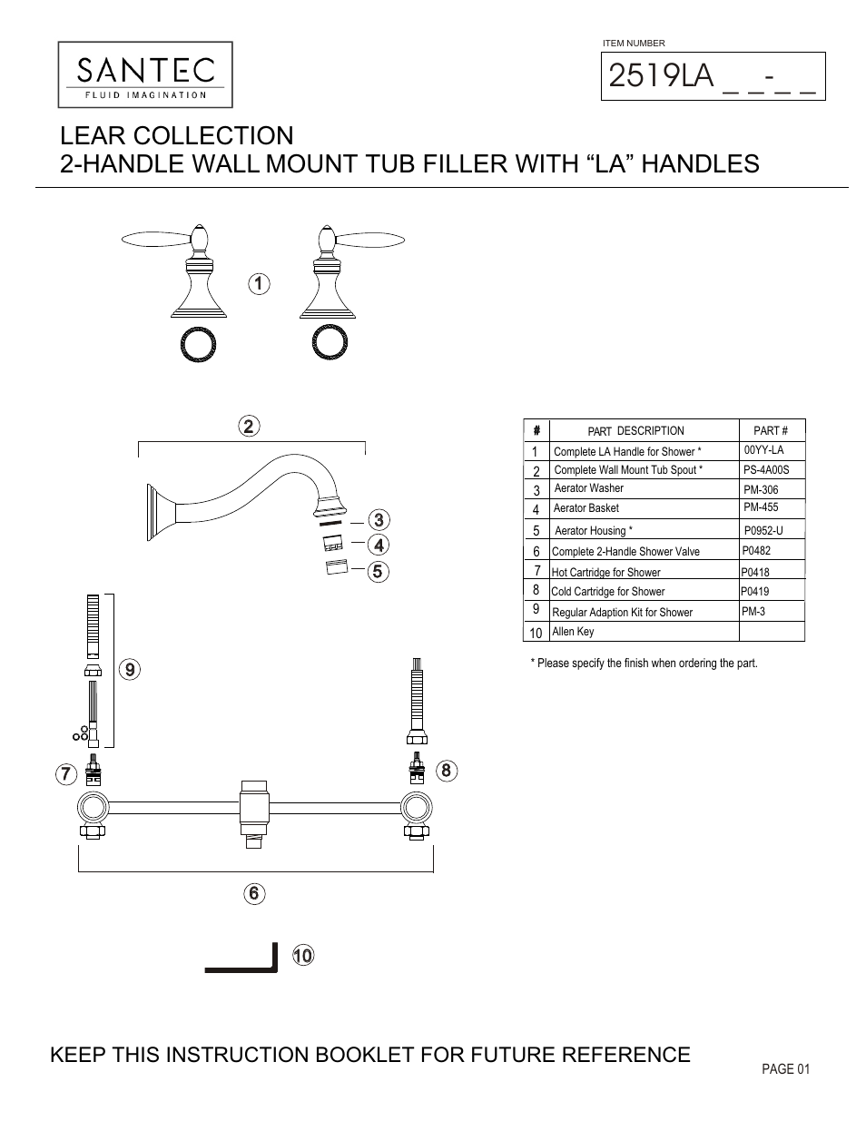 Santec 2519LA User Manual | 4 pages