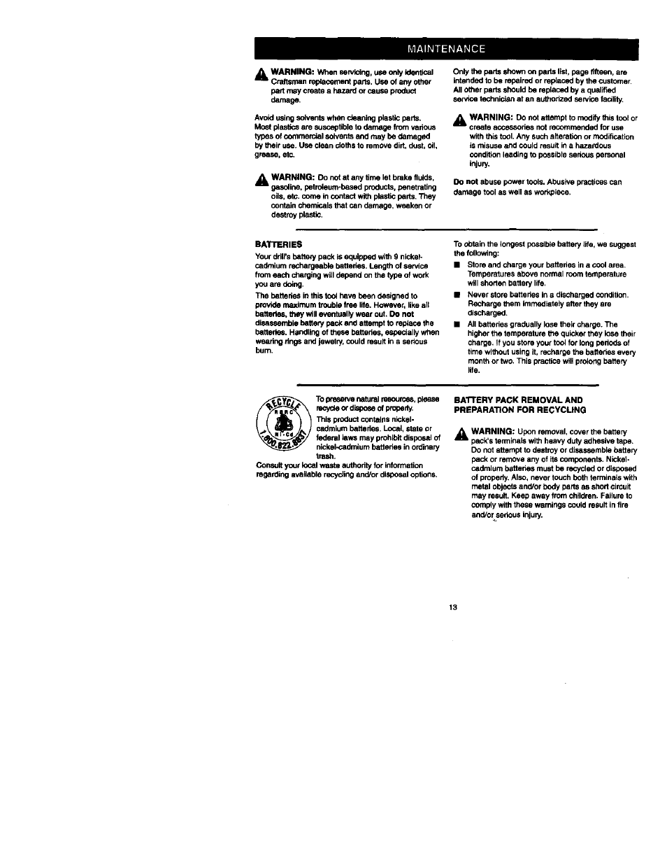 Craftsman 973.111330 User Manual | Page 13 / 16