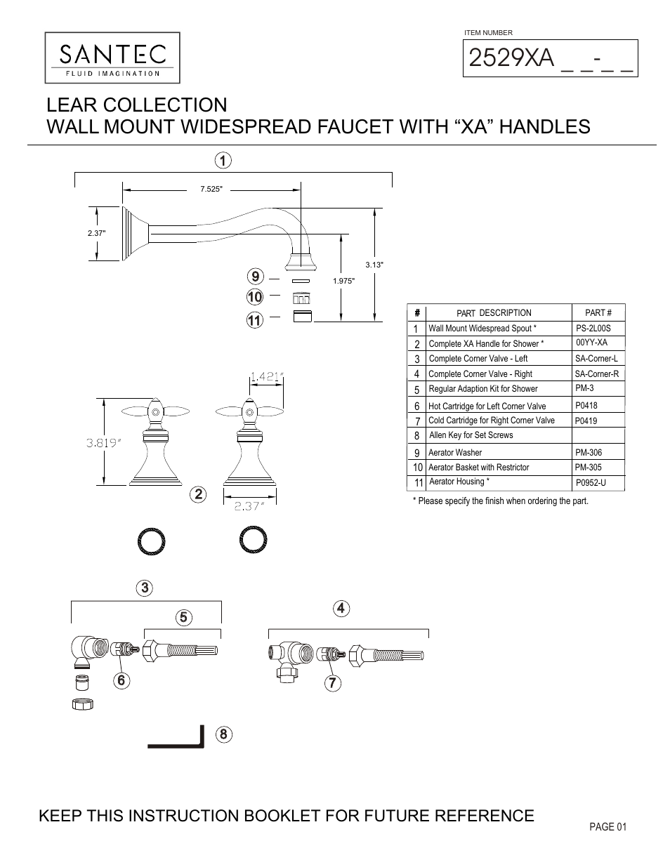 Santec 2529XA User Manual | 4 pages