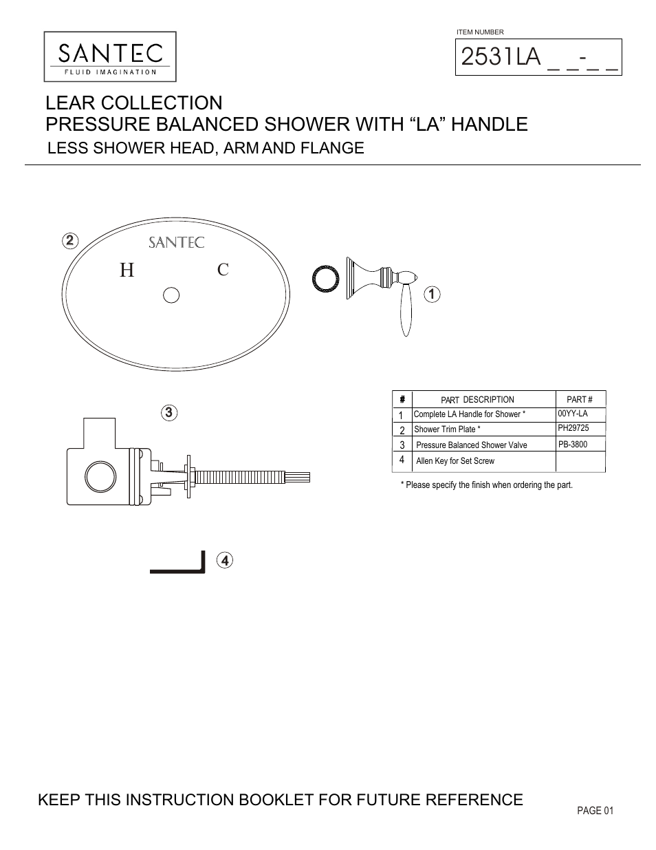 Santec 2531LA User Manual | 4 pages