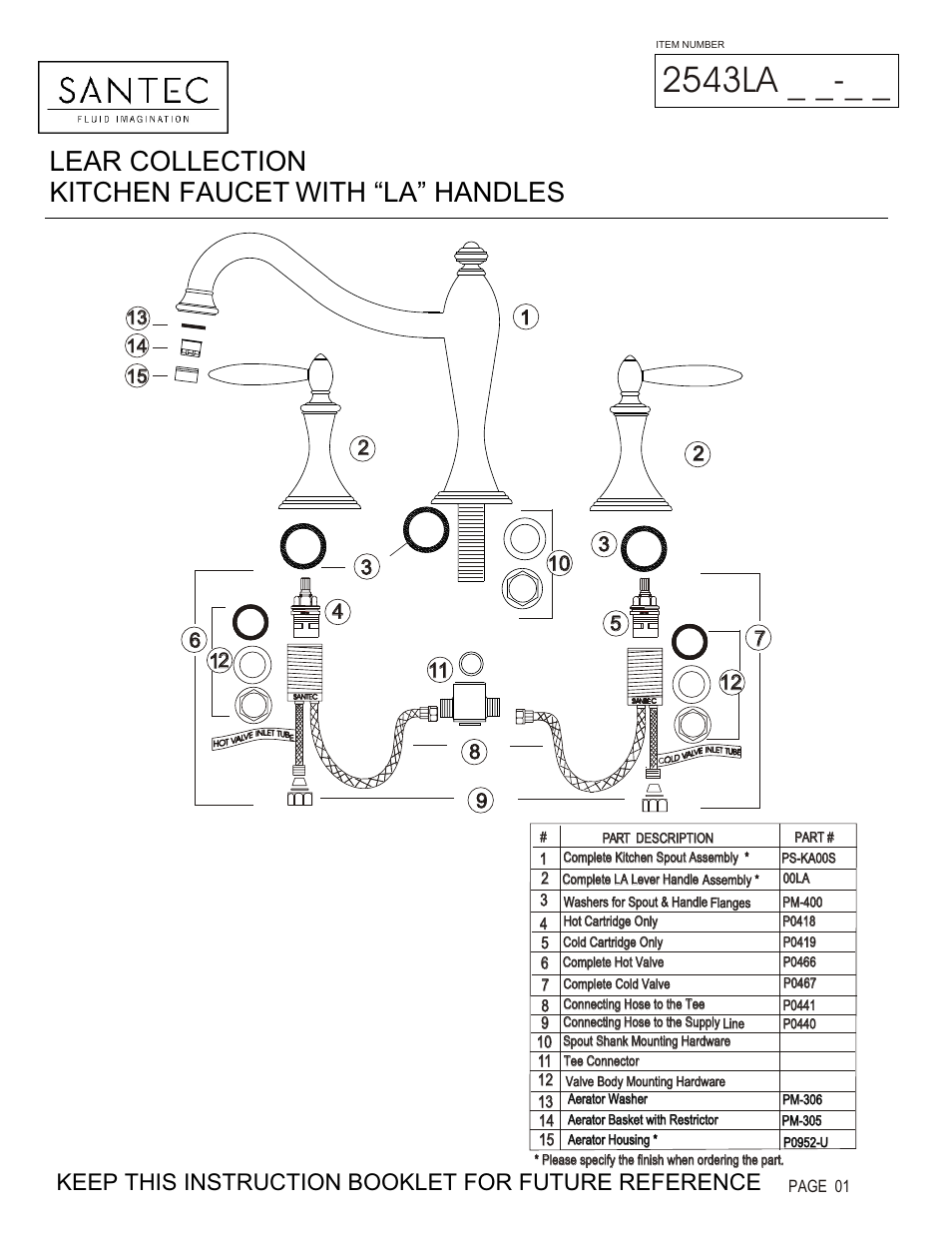 Santec 2543LA User Manual | 4 pages