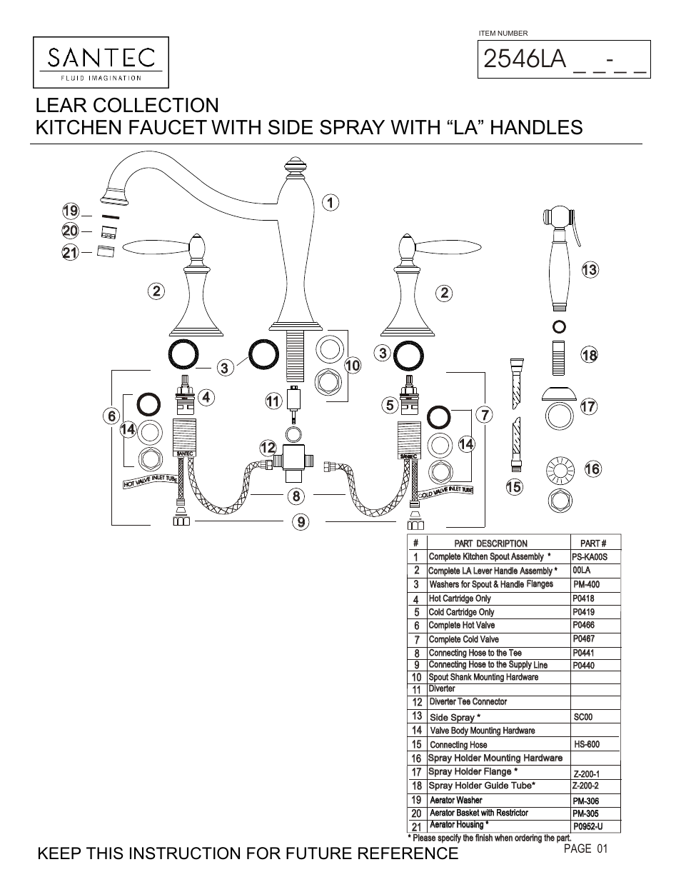 Santec 2546LA User Manual | 4 pages