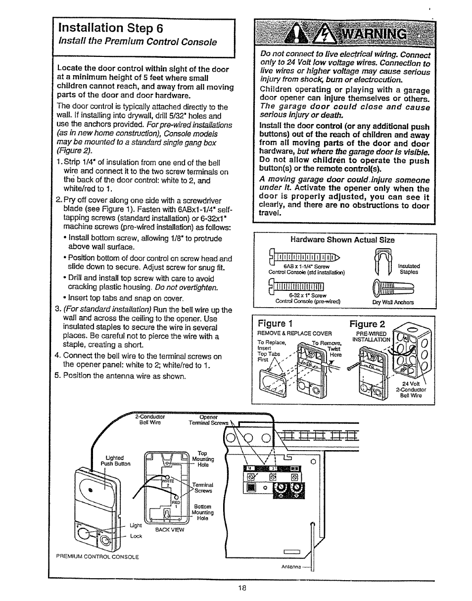 Installation step 6, Instai! the premium control console | Craftsman 139.53675SRT User Manual | Page 18 / 40