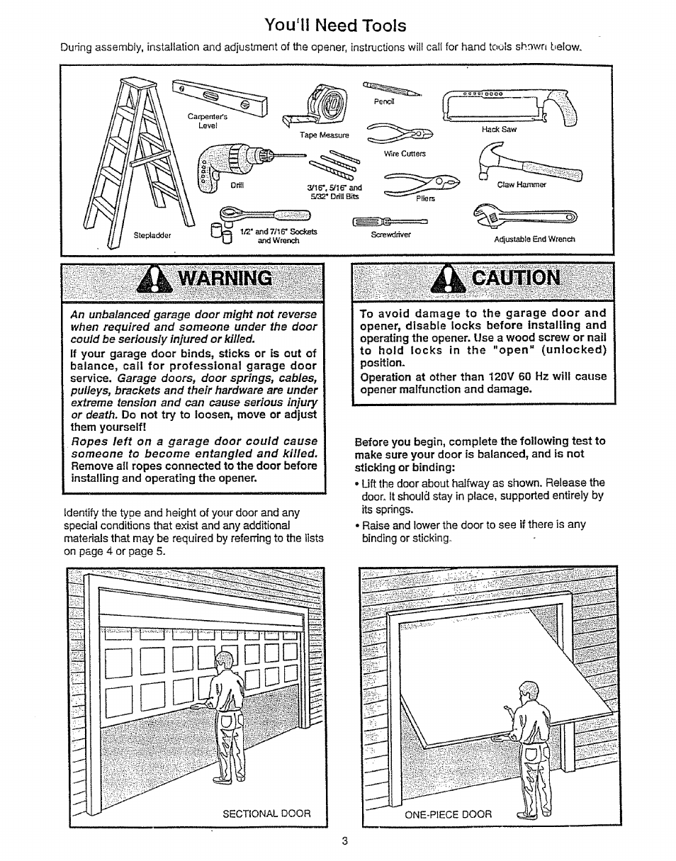 You'll need tools | Craftsman 139.53675SRT User Manual | Page 3 / 40