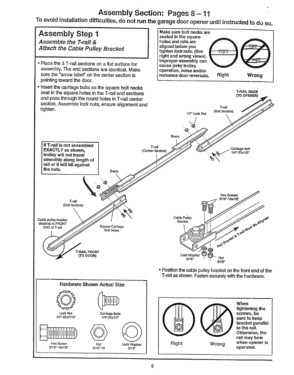 Assembly step 1 | Craftsman 139.53675SRT User Manual | Page 8 / 40